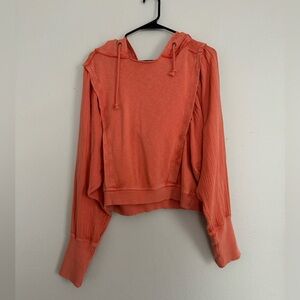 Free People love letter hooded pullover